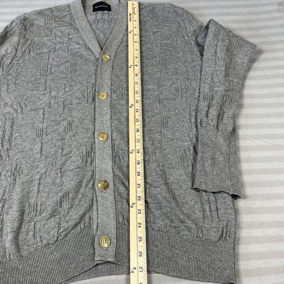 Nom de Guerre Cardigan Sweater Mens Large Gray Button Up Textured Knit Japan - Picture 6 of 7